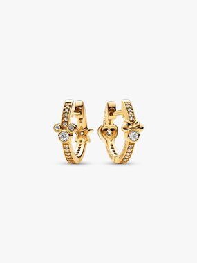 Pandora Disney Mickey Mouse & Minnie Mouse Sparkling Hoop Earrings